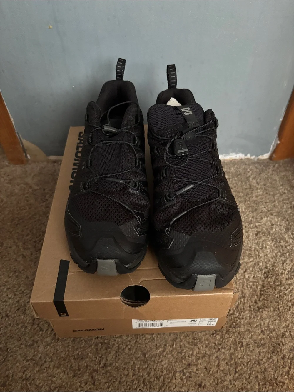 Salomon Men's XA pro 3D V9 wide size 8 black new with box